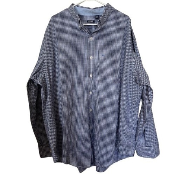 Izod Other - IZOD Long Sleeve Non-Iron Stretch‎ Shirt Mens 2XL Plaid Button Front